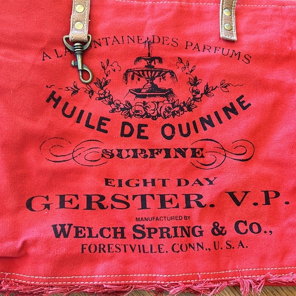 Red Tote Bag - Picture 3 of 11